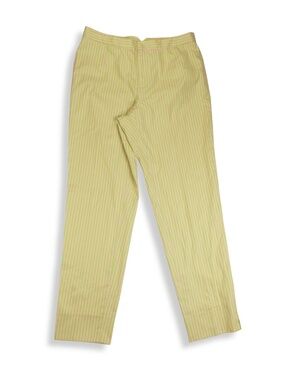 Barry Bricken Pants Size 6 Green Pink Striped Preppy Straight Leg